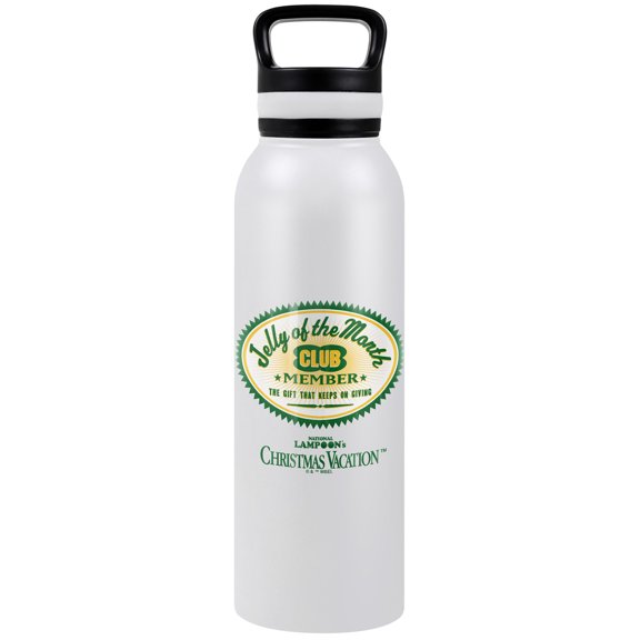 Christmas Vacation Official Jelly Of The Month Club Member 24 oz Insulated Canteen Water Bottle, Leak Resistant, Vacuum Insulated Stainless Steel with Loop Cap