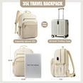 thumbnail image 4 of 15.6 Inch Laptop Backpack for Women- College Teacher Computer Bag Travel Backpack Purse with USB Charging Port Brown＆Black, 4 of 6
