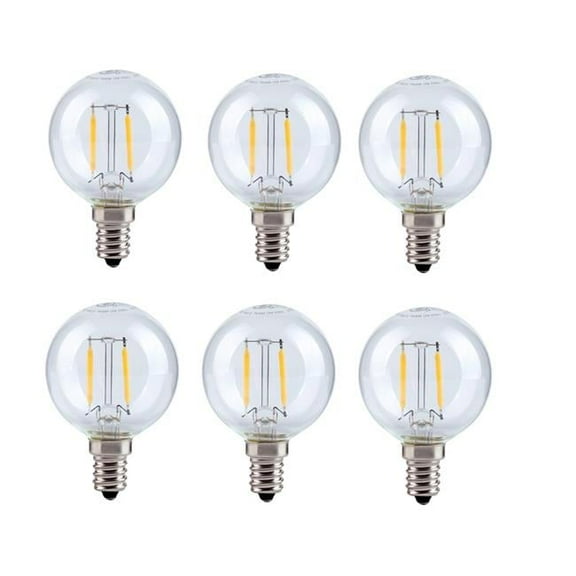 2700K Non-dimmable 4 watts LED G14 Light Bulb - Pack of 6