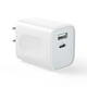 thumbnail image 1 of truefree Cargador rápido USB C, Cargador de Pared de Doble Puerto de 35 W, Adaptador de Corriente GA, 1 of 7