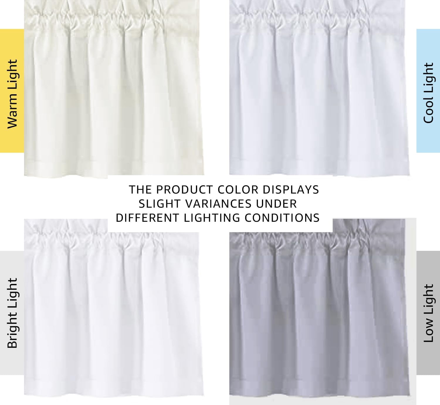 Blackout Curtain Valances for Kitchen Windows/Bathroom/Living Room/Bedroom Thermal Insulated Rod Pocket Valances for Windows, 2 Pack, 52" x 18"