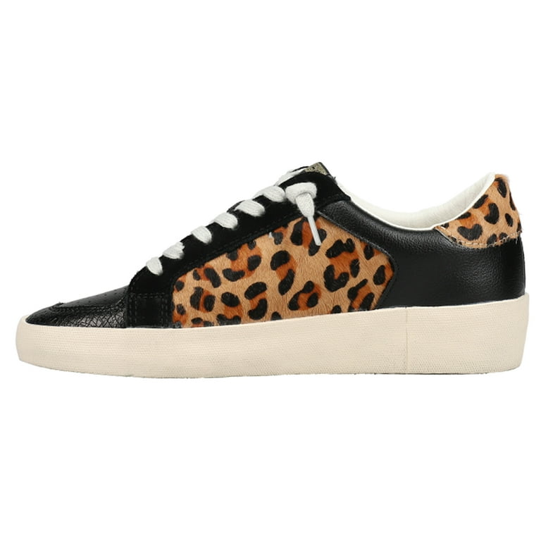 Vintage Havana Women's Milana Leopard Sneakers, White/Gold, Suede