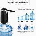 thumbnail image 2 of COWIN Water Bottle Dispenser Portable Electric Water Bottle Pump, for Universal 5 Gallon Bottle, for Home Kitchen Office Outdoor Use, Black, 2 of 8
