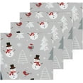 thumbnail image 2 of SKYSONIC Christmas Snowman Cotton Washcloths Set of 2, Highly Absorbent Soft Fingertip Towel for Bathroom, Gym, Hotel and Spa, 12 x 12 Inch, 2 of 7