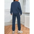 thumbnail image 2 of Solid Two-piece Set Long Sleeve Tops & Drawstring Jogger Pants Women's Clothing, 2 of 8