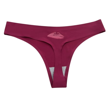 

KEJIG Stylish，Fashion Delicate Women Underwear Panties Lip Printing Sexy Thong Underpant