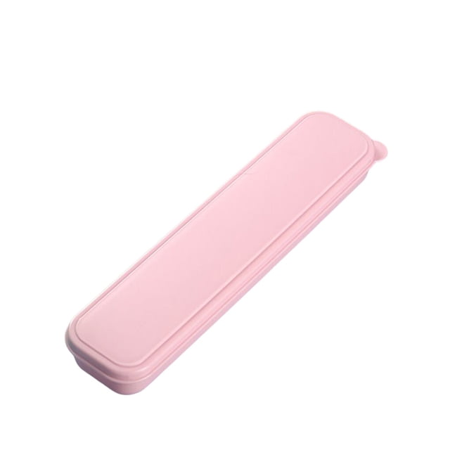Inteprter Caja de almacenamiento de cubiertos, contenedor de transporte, organizador de contenedores, cajas organizadoras, estuche de transporte Organizadores de utensilios de cocina Rosa