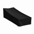 thumbnail image 3 of Garden Patio Chaise Lounge Cover, Heavy Duty Outdoor Lounge Chair Covers, UV Resistant Patio Furniture Covers Waterproof 210D Oxford Cloth All Weather Protection (Black, 79"W x 28"D x 27"H - 1 Pack), 3 of 8
