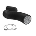 thumbnail image 1 of Terrabloom Conducto flexible de 6 pulgadas  Conducto de aluminio duradero negro de 8 pies con 2 abrazaderas  Manguera de aire de ventilación Hvac de 4 capas  Ideal para tiendas de campaña, salas de, 1 of 1