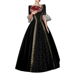 Robe De Bal Médiévale Victorienne Vintage En Velours Avec Manches Trompettes Et Col Roulé Pour Cosplay Et Halloween, Vert, XXL