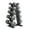 Silver, variant on HolaHatha Hex Dumbbell with Rack, 5/10/15/20/25 lb (Black)