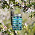thumbnail image 4 of Luces solares de mosaico Jar Light Lámpara colgante Linternas colgantes impermeables Azul Cola Luces de mosaico, 4 of 8