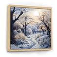 thumbnail image 2 of Designart "Snow Winters Dawn silence II" Landscapes Floater Framed Canvas Print, 2 of 7
