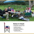 thumbnail image 5 of ARROWHEAD OUTDOOR Multi-Function Folding Camping Chair With Wine Glass Holder and Insulated Cup Holder & Cooler, American Flag Style, 5 of 9