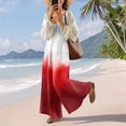 thumbnail image 6 of Women's Summer Ombre Gradient Jumpsuit, Casual Wide Leg Bib Overalls with Pockets, Loose Fit Sleeveless Boho Rompers Long Pants, 6 of 7