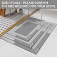 thumbnail image 3 of QiCaiJia Non Slip Bathroom Rugs, Absorbent Quick Dry Thin Bath Mat With Rubber Backing For Bathroom Floor Fit Under Door 20"x32" Light Gray, 3 of 9