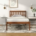 thumbnail image 4 of Gymax Twin Platform Bed with Headboard Solid Wood Leg Mattress Foundation Walnut, 4 of 9
