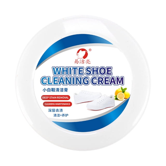 Crema multifuncional para limpieza y eliminación de manchas, crema para limpieza de zapatos, crema de limpieza multiusos, ideal para la mayoría de los zapatos de cuero, tejido, lona, gamuza, PU y más.