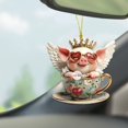 thumbnail image 5 of TIMIFIS Acrylic Tags, Cute Angel Piglet and Angel Raccoon Key Pendant Ornament Home Decor, 5 of 5