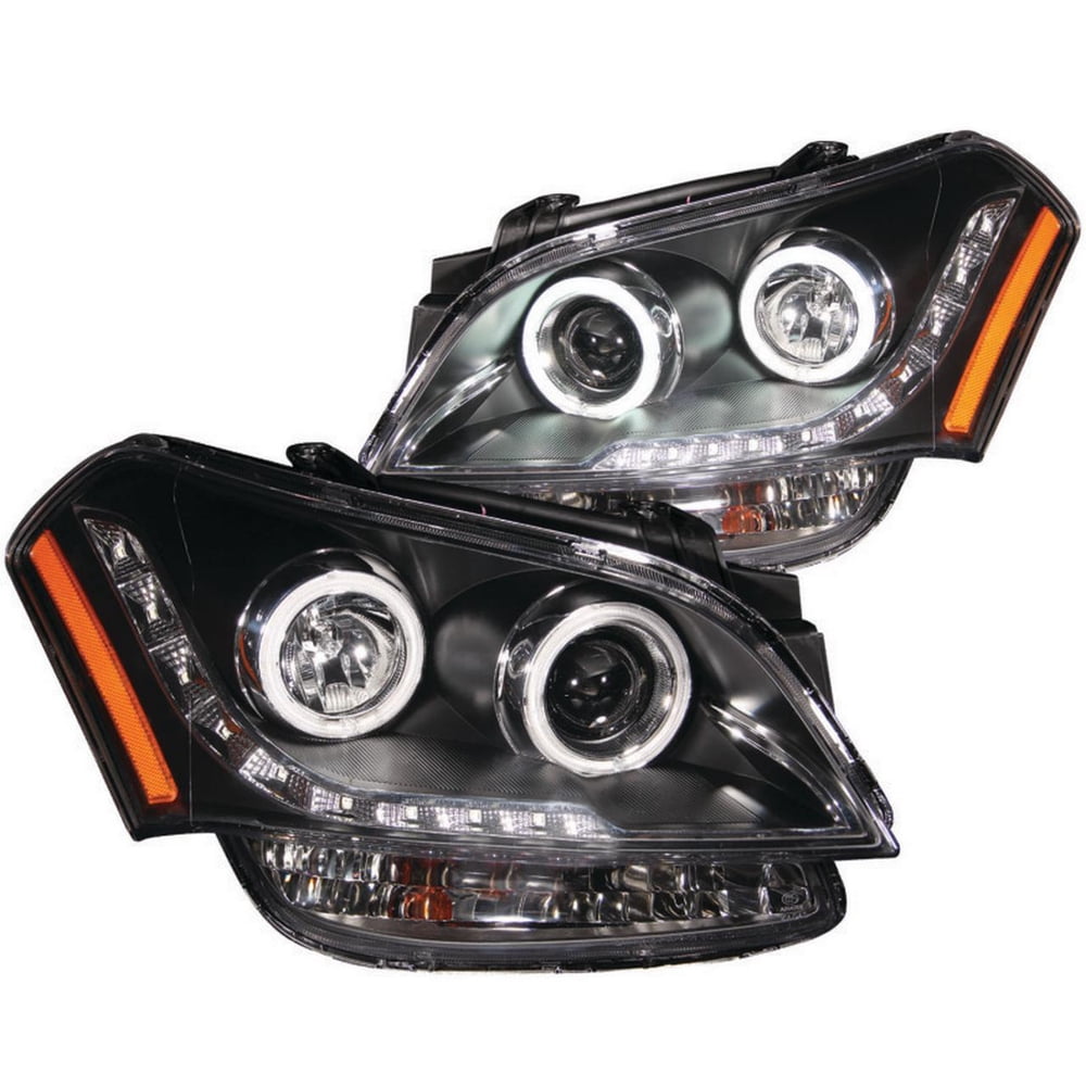 ANZO 20102011 Kia Soul Projector Headlights w/ Halo Black (CCFL