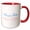 Red/White, variant on 3drose, Niagara Falls, New York Blue, Red Text. Patriotic Usa Home Town Gift, 11oz Magic Transforming Mug