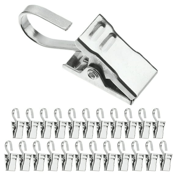 LAMIRO 25pcs Metal Clips For Hanging Curtains Stainless Steel Curtain Clip Hooks Clip Hanger Tapestry Hanging Clips Shower Curtain Clip