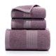 thumbnail image 1 of Zhuge Juego de toallas de baño de 3 piezas, de algodón peinado, absorbentes, suaves, de lujo, color morado., 1 of 2