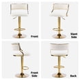thumbnail image 3 of Zimtown Set of 2 Swivel Barstools, Luxe Padded 24" Counter Bar Stool Adjustable Height with Footrest for Kitchen Island, Bar, Dining Room, Beige & Gold, 3 of 7