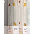 thumbnail image 6 of Yellow Leaf Sheer Curtains 72 Inch Length 2 Panels Set, Fall Plant Country Vintage Watercolor Beige Voile Window Treatment Rod Pocket Curtains Sheers Drapes for Bedroom/Living Room/Kitchen 52"x72"x2, 6 of 7