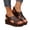 Coffee, variant on Wide Width Platform Wedge Sandals for Women: Comfortable Low Heel Open-Toe Summer Shoes with Adjustable Ankle Strap(White, 9)