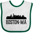 thumbnail image 3 of Inktastic Boston Massachusetts Skyline City Silhouette Boys or Girls Baby Bib, 3 of 4