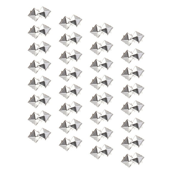 WORGEOUS 100 Pcs Metal Studs for Clothing Dress Decoration Rivets Silver
