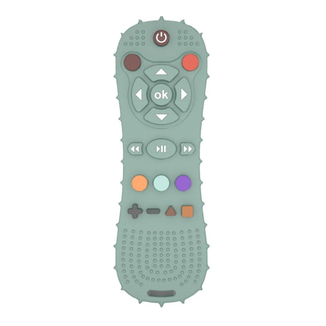LUVCLS Juguete para la dentición del bebé con control remoto de TV, juguetes para masticar con forma, mordedor de silicona calmante