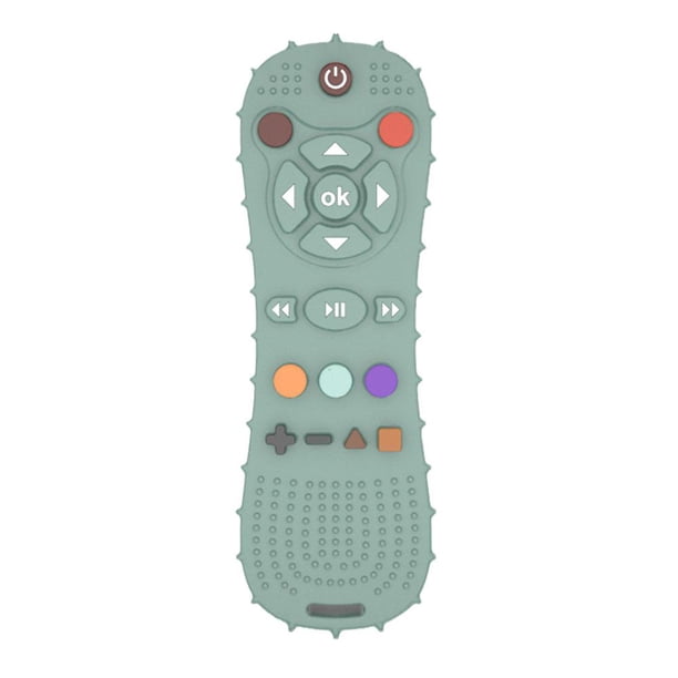 Wartleves Juguete para la dentición del bebé con control remoto de TV, juguetes para masticar con forma, mordedor de silicona calmante