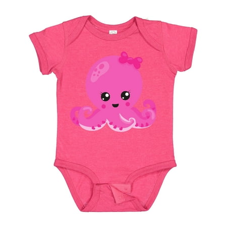 

Inktastic Cute Octopus Little Octopus Baby Octopus Hearts Gift Baby Girl Bodysuit