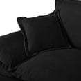 thumbnail image 5 of 2-Seater Loveseat Sofa Couch, Modern Fabric Small Sofa with Throw Pillows, Comfy Cloud Couch for Living Room Bedroom Apartment (Black), 5 of 11