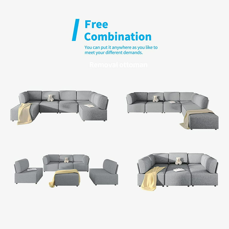 Mjkone Sectional Couch Futon Sofa Bed