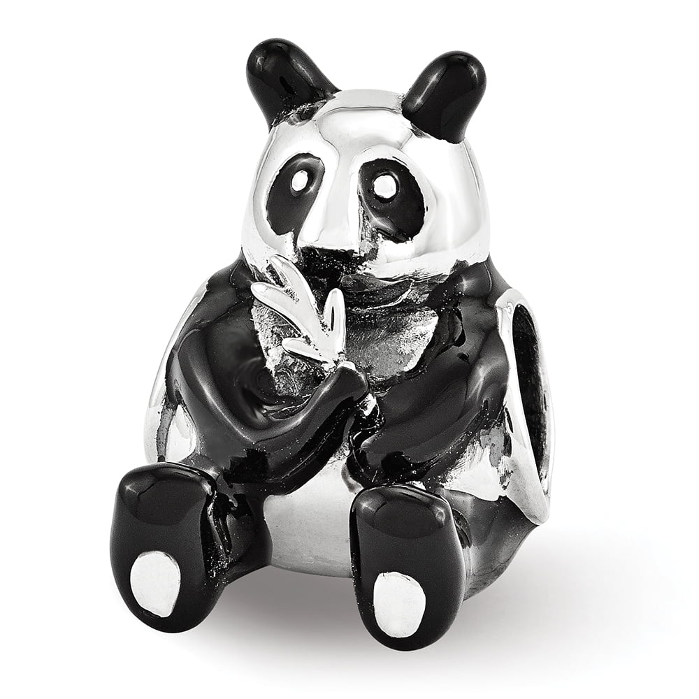 925 Sterling Silver Reflections Black Enamel Mama Panda Bead