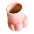 thumbnail image 3 of Florero de Cerámica con Forma de Garra de Gato, Florero de , Elegante Recipiente para Arreglos Florales Hecho a Mano para Cocina, Estudio, Of Rosa, 3 of 8