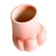 thumbnail image 3 of Jarrón de cerámica con forma de garra de gato, jarrón de porcelana, elegante, multiusos, moderno. Rosa, 3 of 9