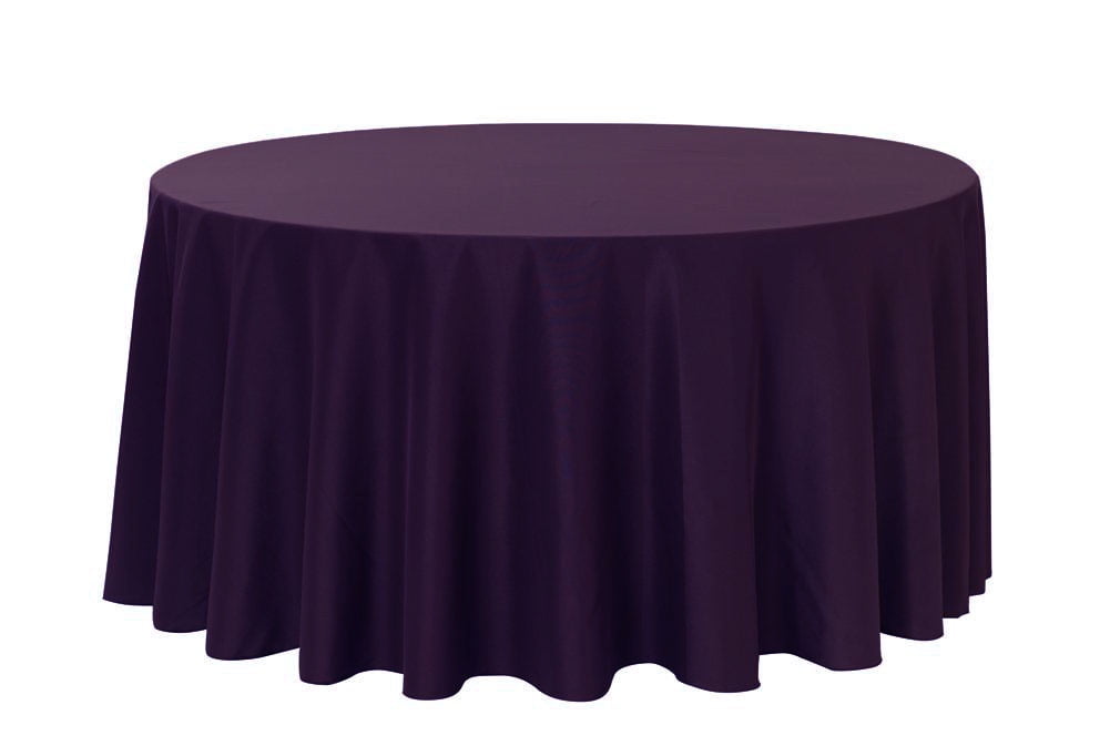Ycc Linen 120 Inch Round Polyester Tablecloth Navy Blue Com