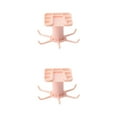 thumbnail image 2 of kurtrusly Kitchen Hanger Self-adhesive Replacement Solid Color Rotatable 6 Claw Detachable Cup Brush Rack Holder Accessories Pink 2Set, 2 of 6