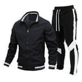thumbnail image 1 of Ensemble de Survêtement de Jogging Décontracté pour Hommes 2024 à Contraste, Tenue Deux Pièces, Vêtement Athlétique Confortable, 1 of 2
