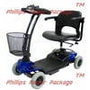 CTM - HS-118 - Lightweight Travel Scooter - 4-Wheel - Blue
