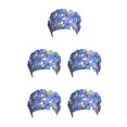 thumbnail image 1 of Transemion Operating Hats Nurse Durability Gourd-shaped Button Bright Colors Tie Back Multifunctional Work Uniform Working Caps G-06 5Set, 1 of 6
