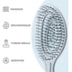 thumbnail image 3 of Cepillo desenredante para el cabello para mujeres, hombres y niños, sin tirones, cepillos fortalecedores para cabello húmedo, rizado y liso, cepillo en espiral único, azul, 3 of 4