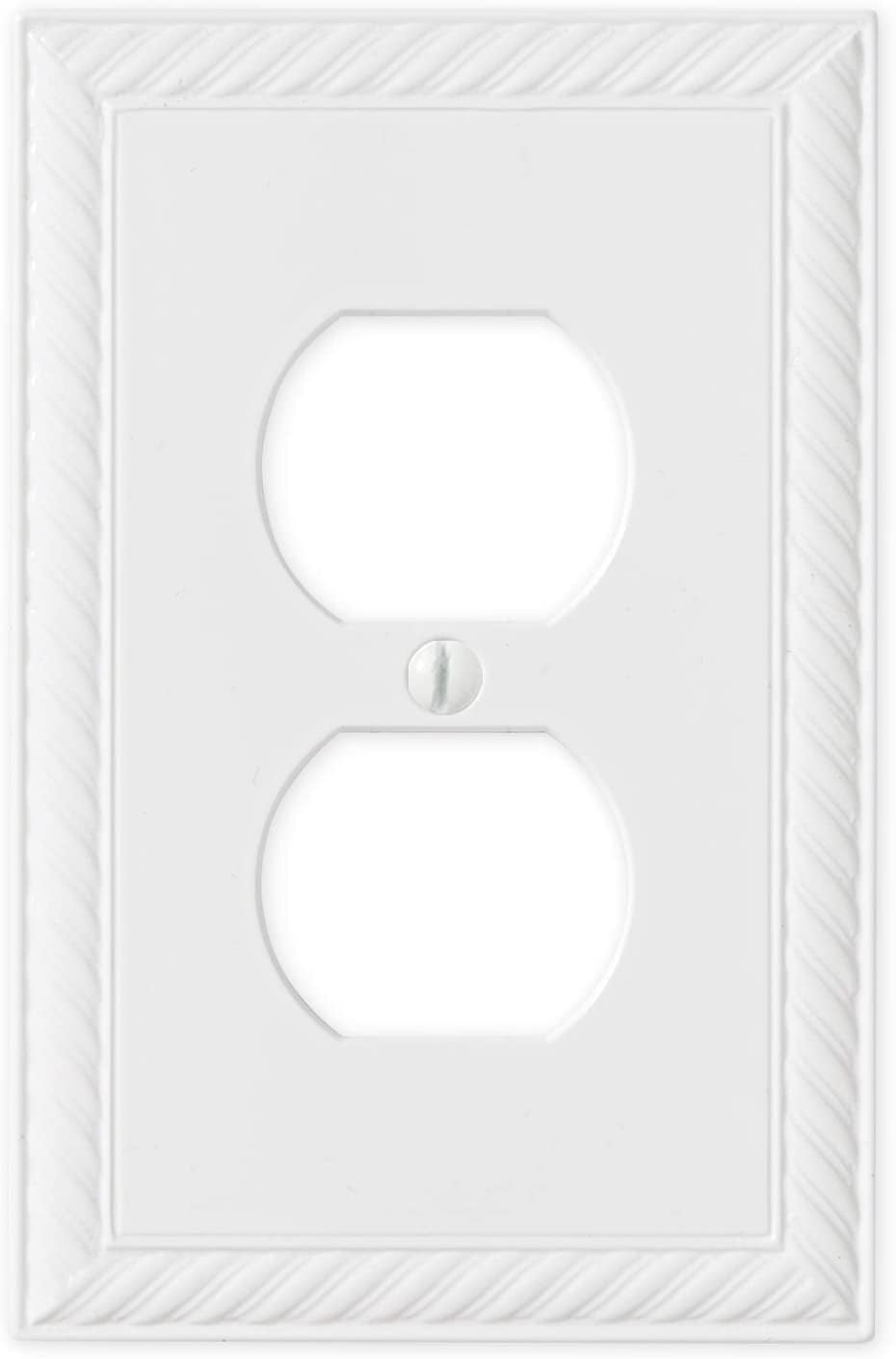 Décor Single Duplex Electrical Outlet Cover Wall Plate, 1Gang Single
