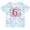 Tie Dye Blue, variant on Inktastic 6th Birthday Flowered 6 Year Old Girl Girls Toddler T-Shirt