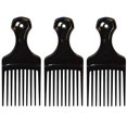 thumbnail image 1 of Comfort Axis Mini peine de plástico y púa para levantar el cabello, paquete de 3, color negro, 1 of 5