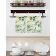 thumbnail image 3 of Green Blue Leaves Kitchen Dish Towels for Drying Dishes Set of 2, Summer Botanical Farmhouse Watercolor Leaf Waffle Weave Microfiber Hand Tea Bathroom Towels Quick Dry & Absorbent Towel 15.7x23.6, 3 of 7